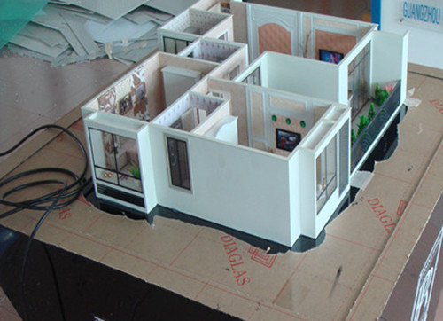 Aydınlatma Sistemi İle Ticari Binalar Minyatür Mimari Modeller